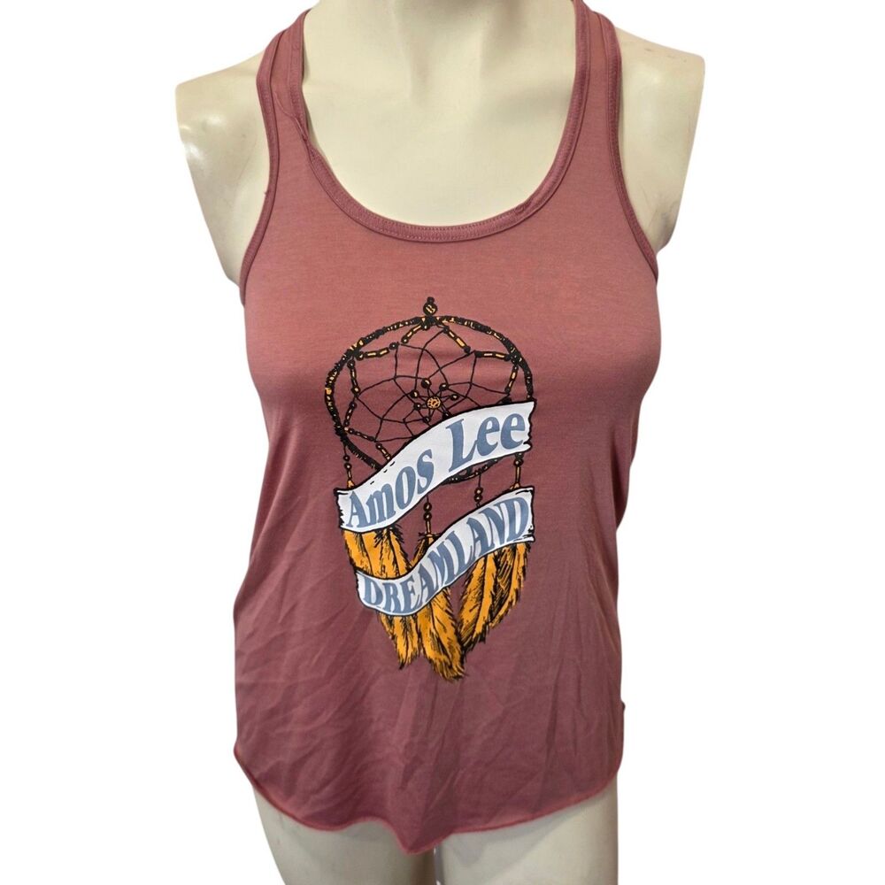 Bella Canvas Amos Lee Dreamland Graphic Racerback Tank Top Mauve Small